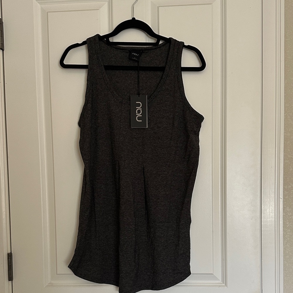 NWT NAU  Black Tank Top, organic Cotton